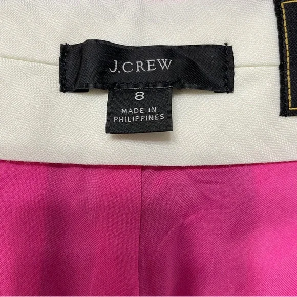 J. Crew Willa Cropped Flare trousers pants Garden Dahlia Pink Italian Wool  8 - Picture 9 of 13
